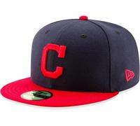 New Era Cleveland Indians Ac Performance Navy Red Cap 59Fifty Fitted MLB