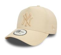 NEW ERA NEW YORK YANKEES BASEBALL CAP.9FORTY E FRAME LEAGUE CREAM SNAP HAT W24