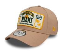 New Era E-Frame Snapback Cap - Plate Florida Miami - One Size Beige