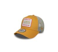 New Era Established Patch Trucker CapEra Women/Men/Snapback - Curved Brim Cap Baseball Snapback, with Peak, Peak Spring-Summer Summer - One Size Grey-Yellow