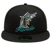 New Era Florida Marlins Duallogo Cap Black