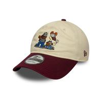 NEW ERA GARFIELD ODIE BASEBALL CAP.9TWENTY RED CREAM COTTON ADJUSTABLE HAT W25