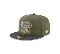 New Era Green Bay Packers 59fifty Basecap On Field 2018 Salute To Service Green - 7-56cm