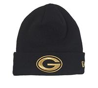 New Era Green Bay Packers Beanie NFL Essential Metallic Logo Black - One-Size