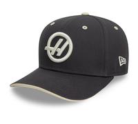 New Era Haas F1 9SEVENTY Baseball Cap, Dark Grey with Off White Logo, Seasonal Collection