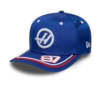 New Era Haas F1 Team - Official 2025 Merchandise - Oliver Bearman Drivers Special Edition Silverstone Baseball Cap - Blue