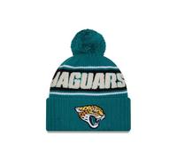 New Era Jacksonville Jaguars NFL 2024 Sideline Sport Knit Blue Bobble Hat