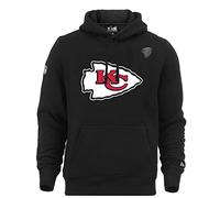New Era Kansas City Chiefs NFL Bekleidung Kapuzenpullover Hoody Fanartikel schwarz mit CapSpin Pin