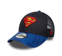 New Era Kids 9Forty Trucker Mesh Cap - Superman - Youth Navy