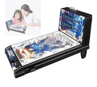 New Era Kids Pinball Game, Indoor Tabletop Arcade Pinball Machine Sturdy Construction, Retro Desktop Ball Shooting Toy with Lights Sounds and Scoreboard for Birthday Gift