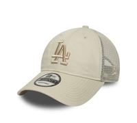 NEW ERA LA DODGERS TRUCKER CAP.9TWENTY WASHED IVORY STRAPBACK BASEBALL HAT S25