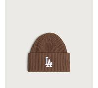 New Era LA Dodgers Wide Cuff Beanie Hat Brown One Size