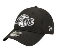 New Era LA Lakers 9FORTY Adjustable Curved Visor Baseball Cap Hat - Black