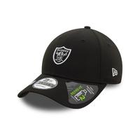 NEW ERA LAS VEGAS RAIDERS BASEBALL CAP.9FORTY MINI LOGO BLACK REPREVE HAT W24