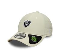 NEW ERA LAS VEGAS RAIDERS BASEBALL CAP.9FORTY MINI LOGO CREAM RECYCLED HAT W25