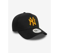 NEW ERA NEW YORK YANKEES TRUCKER CAP.9FORTY E FRAME BLACK BASEBALL SNAP HAT W24