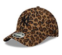 New York Yankees women's baseball cap New Era 9Forty Leopard Cord Marron TU