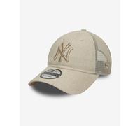 New Era Linen 9TWENTY Trucker Cap New York Yankees beige