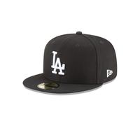 New Era Los Angeles Dodgers 59Fifty Fitted Hat Adult Black/White (as1 Numeric Numeric_7_and_3_eighths 7 3/8)