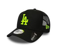 New Era Los Angeles Dodgers A Frame Adjustable Trucker Cap Diamond Era Black/Neon Yellow - One-Size