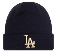 New Era Mens Los Angeles Dodgers Metallic Logo Warm Winter Beanie - Black