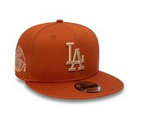 New Era Los Angeles Dodgers MLB Fanaccessoire Braun LA Logo Snapback verstellbar Cap Kappe Sidepatch - S-M (6 3/8-7 1/4)
