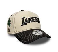 NEW ERA LOS ANGELES LAKERS BASEBALL CAP.9FORTY CITY ICON BEIGE E FRAME HAT W26