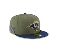 New Era Los Angeles Rams 59fifty Basecap On Field 2018 Salute To Service Green - 7 1/2-60cm