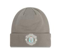 New Era Man UTD Iridescent Cuff Knit Beanie Hat Grey