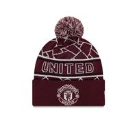 New Era Man UTD Sport Beanie Hat Bobble Plumb