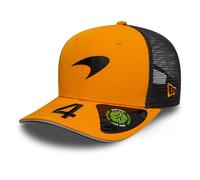New Era McLaren F1 9SEVENTY Kids Baseball Cap, Lando Norris Driver Edition, Orange and Grey Mesh Trucker Hat