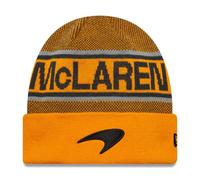 New Era McLaren F1 Official Winter Beanie Hat, Orange and Black, 2025 Team Collection