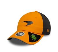 New Era McLaren F1 Team Baseball Cap, Women's Open Back, Orange and Grey, Adjustable