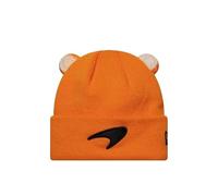 New Era McLaren F1 Team, Official 2025 Merchandise, Team Cuff Knit Beanie Hat with Ears, Orange, Infant Size (UK, Age, 1 Year, Orange)