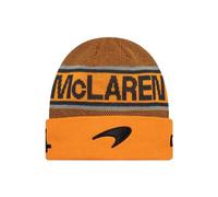 New Era McLaren F1 Team Winter Beanie Hat, Orange and Black, Official 2025 Collection, Lando Norris Driver Edition
