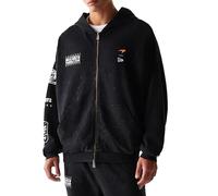 New Era McLaren Racing F1 Team, Official 2025 Merchandise, Washed Racing Car Graphic, Full Zip Sweatshirt Hoody, Black (UK, Alpha, L, Regular, Regular)