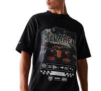 New Era McLaren Racing F1 Team, Official 2025 Merchandise, Washed Racing Car Graphic, Oversized T-Shirt, Black (UK, Alpha, XXL, Regular, Regular)