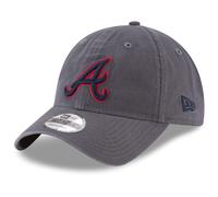 New Era Men Replica Core Classic Twill 9TWENTY Adjustable Hat Cap (Atlanta Braves (Graphite))