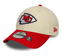 New Era Adult's 9Forty Wordmark NFL Kansas City Chiefs Baseball Cap Hat Light Beige