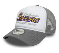 New Era Mens 9FORTY Los Angeles Lakers Trucker Cap - Grey - One Size