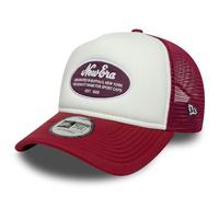 New Era Mens 9FORTY Oval Foam Patch Trucker Cap - Dark Red - OSFM