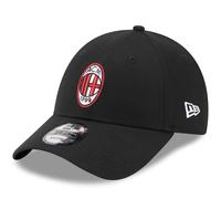 New Era Mens AC Milan 9FORTY Adjustable Baseball Cap Hat - Black