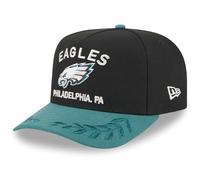 New Era Men's Black/Midnight Green Philadelphia Eagles 2025 NFL Draft A-Frame 9FIFTY Snapback Hat