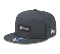 New Era Men's Charcoal Las Vegas Raiders 2025 Sideline Cold Weather Split Panel 9FIFTY Snapback Hat