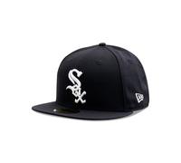 New Era Mens Chicago White Sox Wool 59Fifty Fitted Hat Adult Black/White 7 1/2