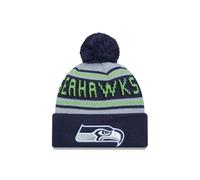 New Era Men's College Navy Seattle Seahawks Main Cuffed Knit Hat with Pom