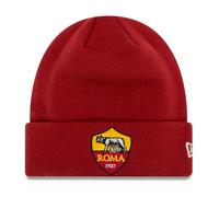 New Era Men's Core Team Logo Beanie As Roma One Size Fits Most Dark red