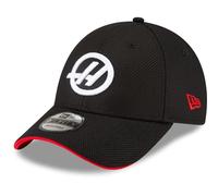 2024 Haas Team 9Forty Adults Cap (Black) One Size Polyester Made By: New Era