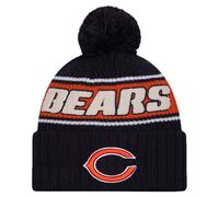 New Era Mens Knits Chicago Bears NFL Bobble Hat Beanie Warm Winter - Navy