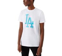 New Era Mens LA Dodgers MLB Team Logo Crew Neck T-Shirt Top Tee - White